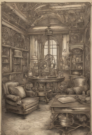 livingroom, line art, scetch
