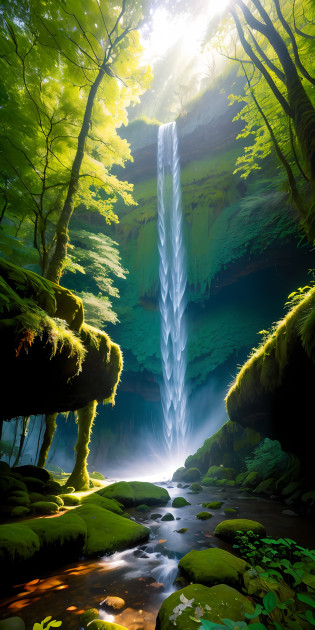 Enter a magnificent and magical region, untouched by the hand of man. As you enter this natural sanctuary, a surreal world unfolds before your eyes.

The lush vegetation takes unimaginable forms, with trees rising to the skies in mesmerizing spirals and flowers emanating an ethereal glow. Crystal clear waterfalls glide down majestic cliffs, creating a smooth and invigorating symphony.

The sounds of nature are intensified in this enchanted region. Exotic birds glide through the air, letting out melodic trills, while small animals venture through the colorful vegetation. The aroma in the air is a divine perfume, a mixture of rare flowers and aromatic herbs.

Sunlight streams through the dense canopy of trees, forming golden beams that illuminate the ground covered in soft moss. Rays of light create magical shadow games, making it seem like the environment itself is alive.

In this unexplored and unspoiled region, nature reveals itself in its most magnificent form. It is as if the earth itself breathes with a vital energy, a symphony of colors and shapes that defy any rational explanation.

As you immerse yourself in this dreamscape, you feel transported into a world of wonders. Every step is a discovery, every glimpse is an inspiration. This magnificent and magical region is a reminder of the grandeur of nature and the infinite capacity to surprise and delight us.