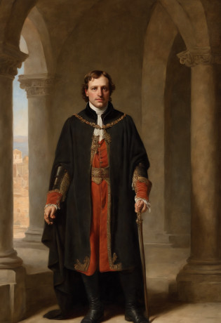 Illustration of Napoleon Bonaparte, Louve o pecado, Louve o Sol, Culto, conspiracy, Hermetic, Geometria sagrada, mistic ambient, triangular circle, por Ridolfo Ghirlandaio, Raphael Sanzio, leonardo da vinci, Pedro Paulo Rubens, Jeremy Lipking, por Antonio J. Manzanedo, Alphonse Mucha, Sepulturas mais cheias, Bartolome Esteban Murillo, JC Leyendecker, Craig Mullins, Pedro Paulo Rubens Pintura detalhada, Sandro Botticelli, Greg Rutkowski, retrato renascentista, retrato realista renascentista, pintura digital renascentista, Historic works of art, em estilo renascentista, renaissance oil portrait, Retrato medieval, Style 1 6th century, oil watercolor painting, dramatic and photorealistic painting by Midjourney, CGSetividade, artstation hd | |, alto detalhe, renderizado, arte conceitual, artstation hd | |, Arte Oficial, trending in the artstation, 8k