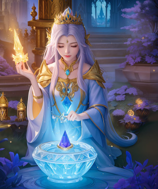 As you step into this magical world, you'll see a splendid wizard tower in the distance, made of brilliant silver and shimmering magic crystals, where the greatest wizards hone their magical skills.

As you get closer, you'll see a crystal ball of magic in the highest window of the tower, which is getting brighter and brighter, as if calling you.

Below the base of the tower, you'll see a series of smaller buildings that are home to magical creatures that inhabit this world, from elves and fairies to powerful wizards and witches.

As you walk through this mysterious settlement, you will encounter a sacred altar. It is made of the purest white marble and is surrounded by twinkling candles and ancient runes. This is where those who wield great magical powers turn to the souls of the land for guidance.

Then you see the legendary Magic Scepter, carved from exquisite oak wood and set with precious gemstones, which are said to give the bearer unlimited magical powers. Will you be the one who has it?

Finally, you'll notice a magic crown placed on a nearby pedestal, made of glittering gold and shimmering gemstones, the crown worn by the Supreme Head of the Magic Kingdom. Will you be the one who gets it and rules this mysterious kingdom?

As you explore this magical world, you'll wonder what magical spells and treasures are hidden here.