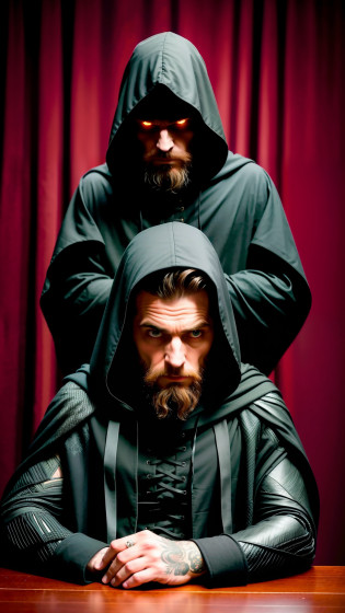 (extremely detailed 8k wallpaper), a medium shot photo of a vampire, Intricate, High Detail, dramatic,beard,dark background,black hooded man sitting, wearing sith hood, wearing dark hood, wearing hood, wearing hood, wearing hood, wearing hood, wearing a hood, wearing a black hood, in a hood, in a black hood,