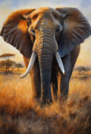 four paintings of elephants in a field with trees and a sunset, scenery artwork, african savannah, african steppe, landscape of africa, savanna, detailed gouache paintings, watercolor painting style, detailed watercolor painting, watercolor detailed art, oil paintings, african plains, watercolor painting, watercolour painting, watercolors on canvas, detailed paintings, waterpaint art, landscapes