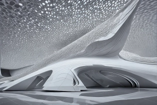 extremely detailed ornate stunning sophisticated beautiful elegant futuristic museum exterior by Zaha Hadid, stunning volumetric