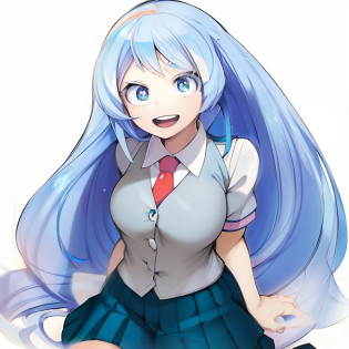 Menina anime com cabelo azul longo e um uniforme escolar, menina bonita do anime high school, Menina anime com cabelo longo, menina perfeita de cabelos brancos, Menina anime com cabelo martelo, visual anime de uma menina bonito, anime moe artstyle, uma garota de anime, Pin no anime, anime melhor garota, Nejire Hado, menina anime jovem, menina anime, Nejire Hado, sorrindo , boku no hero