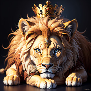 a golden lion head with the eye highlighted in Blue on a black background, with the mane of a lion, the mane of a lion, lion's head with a king's crown , Animais bonitos detalhados, arte digital altamente detalhada, arte digital altamente detalhada, Rei da selva, animal altamente detalhado, altamente detalhado realista, highly detailed high resolution, arte digital. altamente detalhado, half lion, lion mane, arte digital muito detalhada