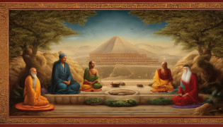 An image that symbolizes the three valuable lessons taught by the Zen Master to Jordan, perhaps with visual icons representing each of them.