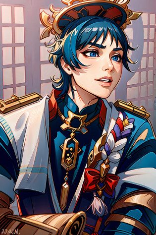 (masterpiece),(best quality:1.0), (ultra highres:1.0), detailed illustration, 8k, anime, masterpiece, wearing a hat, detailed hat, wide hat, wide round wanderer hat, best quality,(wanderer:1.2), letterboxed, scaramouche (genshin impact), 1boy, male focus, solo, outdoors, cloud, standing, leaf, sky, hand on headwear, vest,(kbxll:0.5)