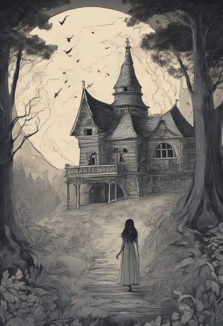 gloomy atmosphere, deeply forested, 