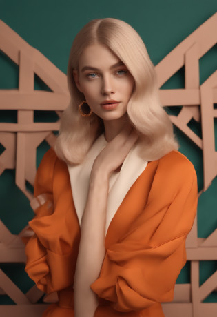 People with scissors in their hands?Highlight scissors?Scissors to enlarge?Soft and smooth lighting?muted pastel colors?3d icon clay render?120mm lens?3d blender render?Polygon trend?modular constructivism?Orange background?physically-based renderingt?at centre