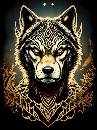 Best Quality, Masterpiece, wolfs, werewolf man?goddesses, Dark background,
