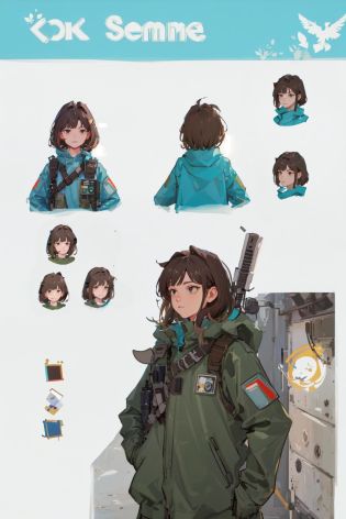 militaryru, <lora:militarytyan:1>, sunlight, summer, brown hair, detailed, masterpiece, referenceart, reference sheet, multiple views, <lora:reference sheet-model sheet:1>, reference sheet, model sheet,