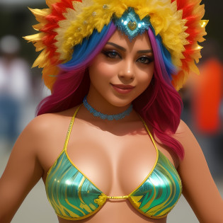 Samba Carnival Tanned Girl
