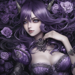 Deep purple shoot of [Dark Alice] by artist 