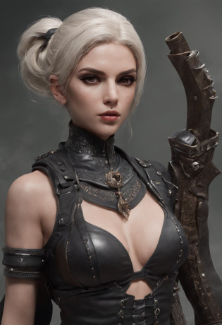 Gere uma imagem detalhada da personagem Mara, also known as 'Mara Death Dealer', do jogo Call of Duty: Guerra moderna. Describe its appearance, corpo inteiro, fisionomia cruel, micro bikini, na praia, sol poente, palmeiras, corpo escultural, flowing hair, [Equipamentos de ouro ((metralhadoras, Granadas, Accessories))], personalidade cruel