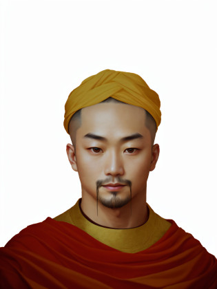 Man with turban on head and beard, detailed face of a asian boy, asian human, south east asian with round face, Antigo mongol Elon Musk, inspirado em Wu Bin, Asian face, Asian man, Oriental Face, asian male, Retrato do monge, Sul Coreano Masculino, inspirado em Zhu Derun, korean symmetrical face