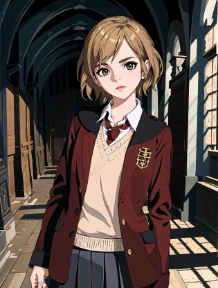 inside Hogwarts, Emma WatsonAND Emma Watson, hogwarts school uniform