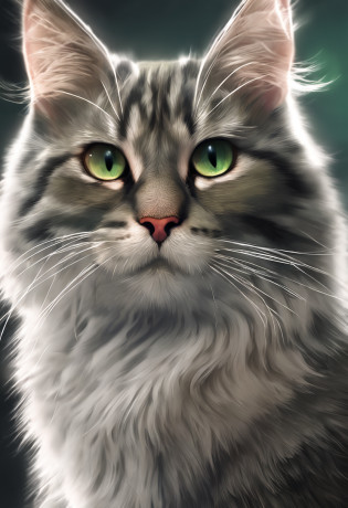 1gato, gato com pelagem preta, olhos verdes, Gato Anime, comportamento de ataque, ears back, fundo branco, arte digital detalhada bonito, Gato Anime Realista, Gato. Pintura digital, Pintura digital altamente detalhada, visual anime gato bonito, arte de anime digital detalhada, Digital illustration style, arte vetorial altamente detalhada, Pintura digital altamente detalhada, Non-Pixiv digital art, Detalhe do gato, (best quality: 1.0), (Ultra high resolution: 1.0)