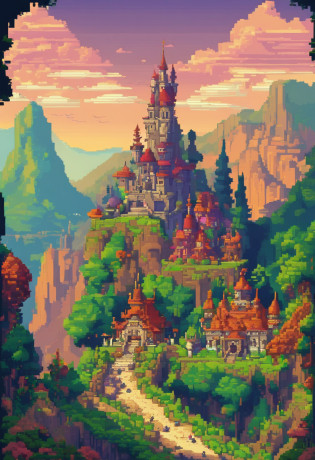 Fantasy world, wonderful, full of fantasy and FICTION, Coloring, Low Light, Medium brightness (perfect artistic work), landscape presents enormous beauty and fantasy theme, beautiful