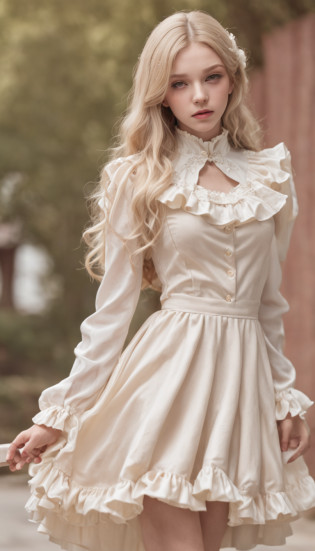 Full body frame, perfect 14-year old girls with flowing long blonde hair, shot to death in a classroom massacre, intense pain, dying, lying dead, blood on clothes, bullet holes in chest, eyes closed, (cute, high heel shoes), (romantic, white ruffle silk dress, ruffle high neck collar, ruffle wide collar, ruffle front, long sleeves with ruffle cuffs), ultra realistic, high res, dramatic