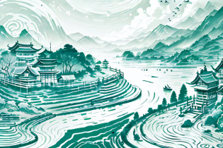 ink and watercolor painting?Draw on rice paper?Use thick, Light ink to create shading variations and layers?Choose the right ink color?Such as deep black?Thick gray?Light coffee, etc?Express different situations and atmospheres?Control the gradient and transition of ink color by the humidity and consistency of the ink?mont?Eau?the trees?Snowflakes flying in the sky?Lake surface?Small broken boat?Bleak, Desolate, We have?A huge full moon rises over the horizon?eventide?wide wide shot?Cool moonlight?Black and white tones?The background is a snowy scene,There are dead trees on both sides of the picture? Traditional Chinese Ink Painting, Traditional Chinese art, author?Guo Xi, author?Ma Yuanyu, Traditional Chinese painting, author?Xu Xi, author?Luo Mu, author?Yang Buzhi, author?Li Kelan, author?Gu An, Ink painting ) ) ) ), Chinese ink painting, Chinese painting style