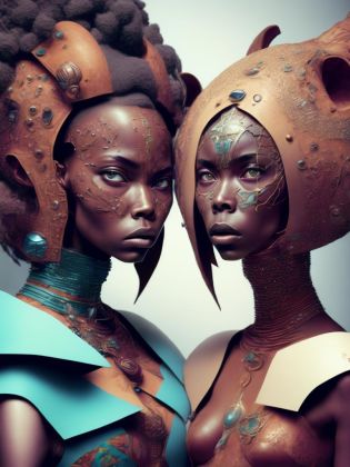 <lora:KarelZeman:1>a zoomed out full-length ultra hyperrealistic 3d photorealistic vogue magazine fashion shoot photograph of African tribespeople wearing animal mascot heads, futuristic anime-punk style, highly detailed, eclectic, ultra hyperrealistic vogue fashion photography by Annie Leibovitz, insane details, thousands of macro details, ultra hyperrealism, otherworldly, intricate, surreal, ornate, atmospheric ambient volumetric lighting, ultra HD, unreal engine, high octane render, 8k, absolute chaos
