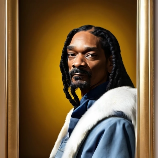 snoop dogg, cinematic lighting, portrait oil paint on canvas, Johannes Vermeer, 8k