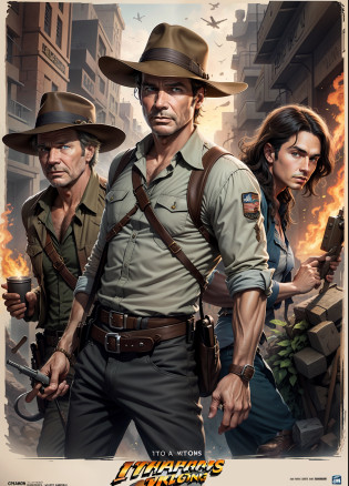harrisson ford como Indiana Jones - cartaz do filme