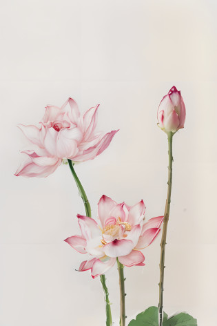 There are two pink flowers in the vase on the table, author?Liao Zhichun, lotuses, author?Julian, Lotus, with lotus flowers, author?GUO Chun, By Shen Quan, author?Li Meishu, author?Li Zai, lotuses, author?Dai Xi, author?Kan Lee, author?Xia Shuwen, author?Shen Zhecai