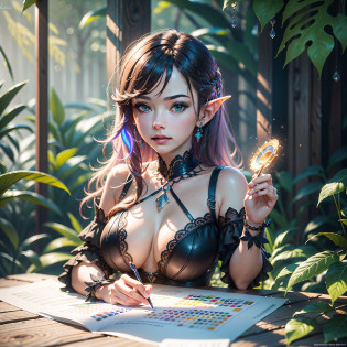 Masterpiece, best quality, (very detailed CG unified 8k wallpaper), dynamic lighting, (charming dark forest night elves), poorly lit forest, meadow, bathed in dark and ethereal light, highlighting every intricate detail, adding dreamy quality to the scene, mysterious times, dreamy details, rainy weather, mysterious, warm and friendly atmosphere, atmospheric dust, underground scattering, light tracing, depth of field,   Bokeh, Vivid Colors, Hard Lighting Similar to Cinema, Realistic Shadows, Beautiful Bright Details, Film, Octane Rendering, Light Tracing, Concept Art, Reality, Unreal Engine 5-->>ZbdayaXXX is inviting you to register and use SeaArt's AI drawing software, which will help you express your artistic creativity in an easy and uncomplicated way. Click on the link to sign up and earn a reward!
https://www.seaart.ai/s/03zXP1