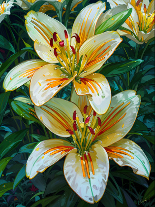 There are many yellow flowers that are blooming in the garden, Lirios, Lirios, Flores de lirio, flor de lirio, Azucena, lily petals, Beautiful!!!!!!!!!, stunningly rapturously gorgeous, lirios grandes, por Phyllis Ginger, Lirios Rubrum, lirios blancos, hermosa flor, large exotic flowers, Hermoso detalle, gorgeous features, por Kristin Nelson, por Brian Thomas, Amazing beauty