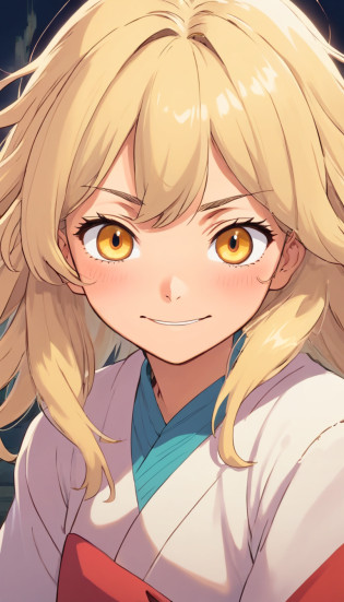 Aunt betty,mean face,strict face,evil smile,blond hair,not too old.