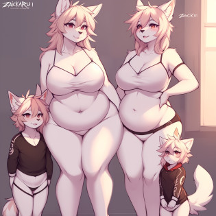 by zackary911, hioshiru, zackary911, mommy and sister gained weight and got alot taller than her son