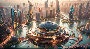 Enter a fascinating vision of the future through captivating futuristic images of the city of Shanghai. The towering giant skyscraper is decorated with gold ornaments and a smooth glass curtain wall?pierce the sky, The vibrant lights of the city that never sleeps. In the midst of a bustling cityscape, An iconic giant high-tech building, Its architectural marvels are enhanced in a futuristic style. The city is full of life?Full of life??Full of life??Full of life??Full of life??Full of life??Full of life??Full of life??Full of wealth??Full of luxury??Full of technology??, State-of-the-art technology blends seamlessly with traditional Chinese luxury urban structures. This stunning work of art, Use Pixai to bring powerful AI models to life, Show the limitless creativity and possibilities of our imagination. Experience the future of the cityscape at Pixai?Immerse yourself in a visionary world of art