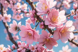 there are pink flowers on a branch with a pink background, canvas print, sakura flower, sakura flowers, sakura bloomimg, blossom sakura, sakura blooming on background, cherry blossom, flower blossoms, blossoms, flowers and blossoms, almond blossom, lush sakura, blossoming, sakura season, cherry blossoms, pink flowers, beautiful nature, plum blossom, amazing beauty, sakura --auto --s2