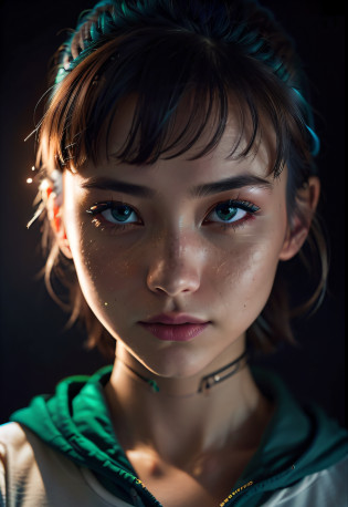 Raw photography?22-year-old girl?White hoodie?(1girl in)?(realisitic)?(Photorealsitic:1.5)?lipsticks?hitornfreckles?Multicolor Hair?a choker?(Raw photography?8K UHD?film grains)?Sharp eyeliner?Blush eyeshadow with thick eyelashes?extremely�delicate and beautiful?8K?(Soft lighting)?hightquality?hight resolution?foco n�tido?ighly detailed?during the day?(sunlight on face)?beatiful detailed eyes? extremely detailed eye and face??masterpiece?(lighting like a movie)?(high-detail skin:1.2)?8K UHD?Digital SLR?Soft lighting?hightquality?film grains??masterpiece, top-quality, hightquality, hight resolution?((Blue-Red-Green-Yellow backlight))?
