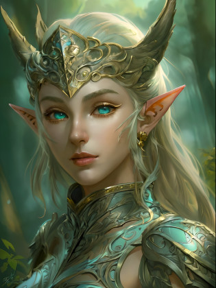 high details, best quality, 8k, [ultra detailed], masterpiece, best quality, (extremely detailed), full body, ultra wide shot, photorealistic, high fantasy art, dnd art, rpg art, realistic art, a wide angle, (((anatomically correct))) a wallpaler of an elf knight, elf warrior, princess knight, shinning knight, ready for battle with her mount (intense details, Masterpiece, best quality: 1.5), female elf (intense details, Masterpiece, best quality: 1.5), ultra detailed face, ultra feminine, fair skin, exquisite beauty, gold hair, long hair, wavy hair, small pointed ears, dynamic eyes color, wearing heavy elven armor, shinning metal, armed with elven sword Divine_sword_Irelia, standing near her mount, dynamic mount , green meadows, blue skies background and some clouds background depth of field (intricate details, Masterpiece, best quality: 1.5), full body (intricate details, Masterpiece, best quality: 1.5), high details, best quality, highres, ultra wide angle