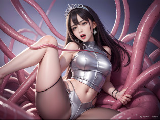 (8k, RAW photo, photorealistic: 1.25), {{Anatomically unbroken body: 1.5}}, {{Beautiful girl attacked by countless tentacles: 1.5}}}, {{{Perfect beautiful face: 1.5}}, {{{Tentacles: 1.5}}, {{Countless tentacles entangled in chest: 1.5}}, {{Countless tentacles entangled in the crotch: 1.5}}, (lip gloss, eyelashes, shiny face, shiny skin), top quality, ultra high resolution, depth of field, chromatic aberration, caustics, broadlighting, natural shading, kpop idol, rich expression, puzzled face, sad face, open mouth, big, open legs 180 degrees, crotch cleft, pubic hair, {{Sailor suit, ultra miniskirt, see-through panties: 1.5}}, jungle low angle, brown hair, Princess Cut, Medium Hair, Align Bangs, Action