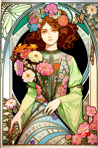 (art nouveau:1.25), Maximalism artstyle,neon theme,suprematism,beautiful detailed flower, beautiful detailed eyes,hyper detailed,flower,hyper quality,,eyes,flower and hair is same color,beautifuly color,face,her hair is becoming flower, flower,hair,flower,butterfly,,1girlkawaii,,high details, high quality,back light,hair and clothes is flower,upper body ,high quality,hair with body ,webbed dress, upper body, flower leg, flower hands,body with flower,    flower with clothes , dress with flower, , light particles,black background,  Hair with flower,small breast with flower,floating hair with flower,floating1girl,small breast,  marbling with hair and clothes, looking at viewer,original,arm down, paper cutting, black background, flower forground,  hair with flower,highres, hair with  flower,hair with flower ,hair,  wavy hair ,diffusion lighting, abstract,Butterfly with  body,   flower with hair, her hair is flower,big top sleeves, floating,pupils, [[hair over one eye]],dark