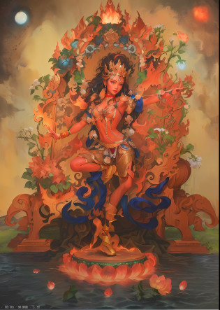 Red-skinned woman, beautiful figure?an ultrafine detailed painting, lava and fire goddess??RAW?1.2???realisticlying?1.4???Sharpness?1.2???A woman who is??16 yaers old?(((body high?1.5))),???Gemstones refract dazzling light??????middlebreast?1????Abs?0.7???glute?1.2??(healthy-looking skin? Thin skin? seductiveexpression? ??????Jelly textured lips? Glowing lips?Small upturned lips?There is an eye in the middle of the forehead??No clothes??The skin shines through?(((Flawless skin texture)))?Real pores?ctextured skin?choker necklace?Yingluo??Wear gemstones?pearls?hisui?amber?????Gorgeous and exquisite crown?gemstone setting????Dynamic hair?Hair hanging down the shoulders?Beaded hairpins?Nobile?wet skin texture??Glossy glossy skin?Glowing skin?Radiant hair?eyes looking at the lens?The head is illuminated with an aperture?The body shines?
 High quality detailing? Cinematic lighting???Contre-Jour??,absurderes, unbelievable Ridiculous, hugefilesize, ultra�-�detailed, A high resolution, The is very detailed?best qualtiy?tmasterpiece?illustratio?The is very detailed?CG?unified?8k ???Amazing Cleavage?finely detailled?tmasterpiece?(((dynamicposes)))?(((A fighting stance))), ((Correct anatomy)),(((Correct dissection))