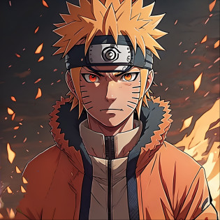 a close up of a person with a fire in the background, naruto artstyle, naruto uzumaki, joker as naruto, from naruto, badass anime 8 k, joker looks like naruto, naruto, pain from naruto
