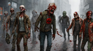 zombies are walking through city streets, zombie hordes, zombie hordes, zombies in horror concept art, biohazard virus concept art, zombie apocalypse, zombie attack, zombies everywhere, zombies everywhere, street zombies, zombies, zombie desolate, call of duty zombies, zombie apocalypse, apocalyptic art, detailed 4k horror artwork