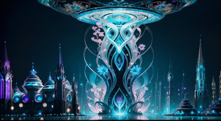witness the splendor, crafted with a variety of techniques and technologies. (explore the ultimate beauty of depth underwater metropolis), (brought to life through a fusion of different artistic styles. illustration:2), stunning underwater metropolis where fantasy and mystery intertwine, towering central pillar housing a mesmerizing array of neuron flowers dancing in a water tank. magnificent underwater metropolis, mystique is brought to life through a magnificent central pillar adorned, their delicate petals swaying in the currents. vibrant neuron flowers, mesmerizing garden of neuron flowers. where magic and wonder come together, be seen dimly, bioluminescent with chromatic aberration, light painting coating, intricate detailed texture, intricate detailed detail, top quality, masterpiece, conceptual contrast, crystal cluster, meticulously designed with a blend of traditional and modern rendering methods. crisp clarity that is unmatched, insane details, divine possession,