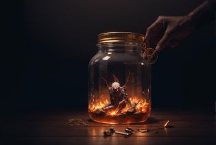 In this unnerving account, a boy named Lucas lies imprisoned inside a glass jar, his fragile frame awash in crimson liquid. His cries of distress echo throughout the empty chamber, as though he were trapped within a living nightmare. The jar is encrusted with filth and grime, bearing testimony to the countless acts of sadism that have transpired within its confines. On closer inspection, one discovers that Lucas's tender limbs have been transformed into instruments of pain and suffering, adorned with intricate patterns of razor-sharp barbs and needles. His once pure and unsullied face is now a canvas for the macabre artistry of the monstrous forces that have held him captive. Their touch is heavy upon his small shoulders, their whispers a symphony of madness and depravity that seeks to consume his very soul. Lucas's sobbing breaths grow ever more labored as the minutes tick by, his puny struggles futile against the relentless march of his impending demise. The world outside the jar remains oblivious to the agonizing ordeal taking place within its sterile confines, unaware that they are but mere strands of consciousness removed from becoming part of the same unspeakable act of sacrifice. This is a visual experience designed to challenge the strongest of spirits, a testament to the unfathomable depths of human depravity and the unwavering resolve to perpetuate the cycle of violence and abuse that defines our species.