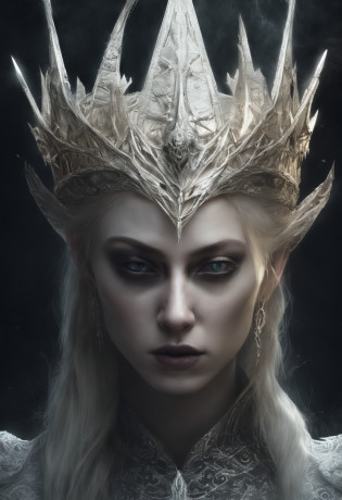 a close up of a woman with a tia on her head, blond-haired princess, Guviz-style artwork, Ross Tran 8 K, a beautiful fantasy empress, 8K high quality detailed art, portrait of an elf queen, 4k highly detailed digital art, beautiful and elegant elf queen, princess portrait, portrait of queen of light