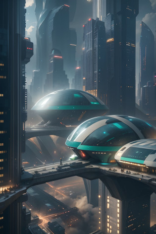tmasterpiece?16k?UHD resolution?Detailed depiction?photorealestic?realisticlying?Very realistic?Foto realism, The ultra-detailliert, future-tech?Cidade futuristica?((Future girl by the window))?clean energy?Green environmental protection?Small flying machines sail around the city?Futuristic city with futuristic train and futuristic architecture at night? future concept art? Other future cities? in fantasy sci - fi city? Beautiful futuristic city? Utopian cities of the future? Conceptual image 16K resolution? concept art 8k resolution? The future city? futuristic space port? Conceptual diagram 16K? sci-fi hollywood concept art