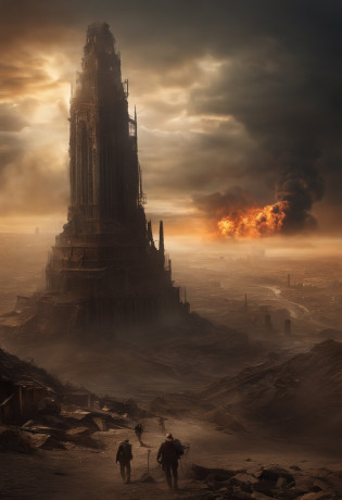 # Mapa mental: Desolate post-apocalyptic landscape

## Description
- Haunting and thought-provoking image of the end of the world
- Depicts a Desolate, Post-apocalyptic landscape
- Ruined cities, terra arrasada, and heaven of ill omen
- Remnants of human civilization in ruins
- Nature reclaiming the land
- Subtle details that suggest the causes of the apocalypse
- Conveys a sense of despair
- Leaves room for a glimmer of hope or resilience

## Elements
- Desolate Landscape
- Ruined cities
- Scorched Earth
- Heaven of Bad Omen
- Ruins of human civilization
- Nature reclaiming the land
- Subtle details suggesting causes
- Feeling of despair
- Glimpse of hope or resilience

## Causes of the Apocalypse
- Environmental disaster
-War
- Catastrophic space event

## Emotions
-Fear
-Awe
-Contemplation
- Fragility of our world
- Consequences of our actions