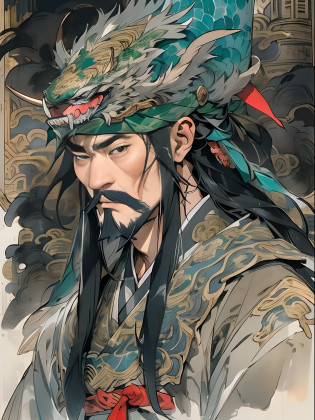 (((China-style?Ink painting method?Half-length portrait?Intense color?Han dynasty, China?Hanfu?Armor?Guan yu?Guan Yunchang?of a guy?Ruddy killing square face?Hold the Blue Dragon Moon Knife in his right hand?Stroke your beard with your left hand?Long hair?petty eyes?Green robe))), (((best qualityer))), (((tmasterpiece))), (((AS-Adult))), ((( Japanese ))), Look up from your knees, Handsome Asian samurai?perfect body figure, Modern samurai, ((( Asian))), Wear gloves on your hands?The left arm is made of steel and metal tips?Made of protective devices, The eyes are pulled, (( Appears below the chest )), (( Small dental floss )), Simon Bisley, Almost naked?Simon Bisley?Castle City Wilderness?For high-resolution posters, hair straight, Minimum clothing, armure (Crazy clothes ), Full of tips and rivets, tribal tattoos, (((full bodyesbian))), Straight brunette hair?Colored hair ends