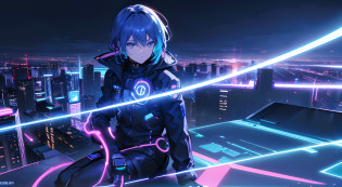 (a boy, young boy, teenage boy, energetic boy) with (electric,electromagnetic) (superpowers,powers,abilities) (crouching,perched,sitting) on the edge of a (building,skyscraper,tower) overlooking a (neon,glimmering,shining) city, with a backdrop of (night time,darkness) (lights,city lights), in (8k,ultra HD,high resolution) (sharp focus,clarity).

Additional details: The boy is wearing a (contemporary,futuristic) outfit with (glowing,illuminated) patterns. He has (sparkling,charged) (blue,electric) eyes and (crackling,electric) energy surrounding his body. The city below is (vibrant,colorful) with (bold,fluorescent) neon lights illuminating the streets. The buildings have a (modern,sleek) architectural design, creating a futuristic atmosphere. The night sky is filled with (twinkling,glittering) stars, adding a touch of magic to the scene. The boy's hair is (wind-blown,flying) in the breeze, adding to the dynamic energy of the composition.

Image quality: (best quality,4k,8k,highres,masterpiece:1.2), ultra-detailed, (realistic,photorealistic,photo-realistic:1.37), HDR, UHD, with (studio lighting,professional lighting), (intense,vivid) colors and (sharp,crisp) focus.

Artistic style: (modern,surreal) concept art, blending elements of (fantasy,sci-fi) and (cyberpunk,futurism).

Color palette: A (dramatic,bold) contrast between (bright,neon) colors and (dark,mysterious) shadows. Vibrant hues of (electric blue,neon pink) dominate the cityscape, while the night sky is filled with deep shades of (midnight blue,purple).

Lighting: (dramatic,striking) contrast between (bright,illuminated) city lights and the surrounding darkness. The boy is partially (highlighted,illuminated) by the glowing neon lights of the city, casting (dynamic,shadowy) reflections on his face and body.

Please be aware that this prompt is for generating images and does not support animation or video.