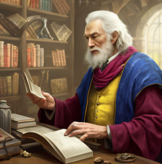 a close up of a person with a book and a hat, portrait of a wizard, wizard sits reading at a desk, amazing wallpaper, male wizard, dumbledore, wizard, wizard reading a directory, portrait of merlin, wizard casting a spell, portrait of gandalf, sad wizard, pensive wizard examining eggs, alchemist library background, portrait of a mage