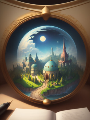 3D, Hand-drawn animation, storybook illustration, oil painting, detailed and realistic cartoon drawing style. Create an illustration of a charming and mysterious dome. The dome will be located in a magical setting, surrounded by lush and colorful landscapes. Use the oil painting technique to add texture and depth to the image. The illustration will be animated, with smooth movements and rich details, transporting viewers to a world of imagination and adventure. The detailed and realistic cartoon drawing style will bring life and personality to the dome, revealing its secrets and charms.